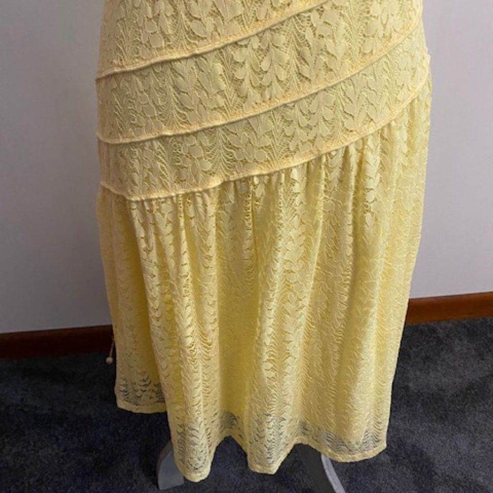 Est 1946 Yellow Eyelet skirt, size L